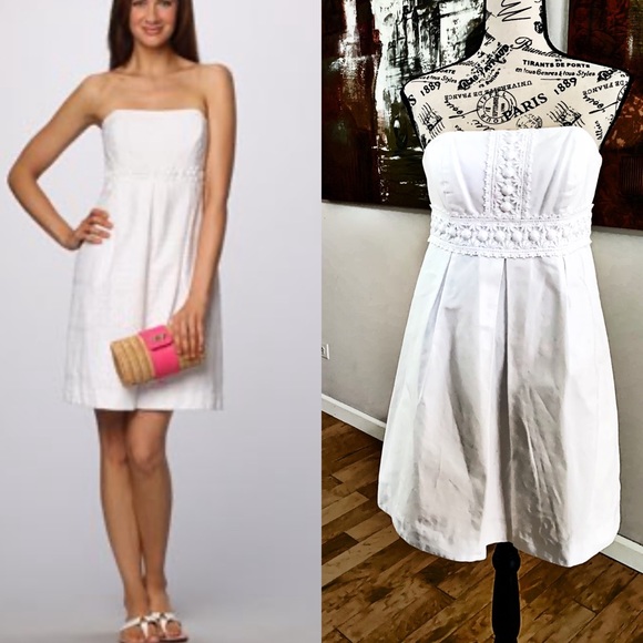 Lilly Pulitzer Bead and Lace Strapless Dress - Picture 1 of 6